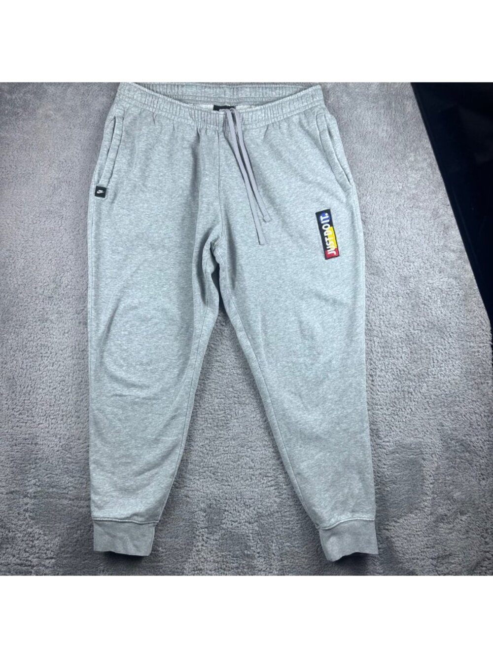 Nike Just Do It Gray Jogger Sweatpants Large